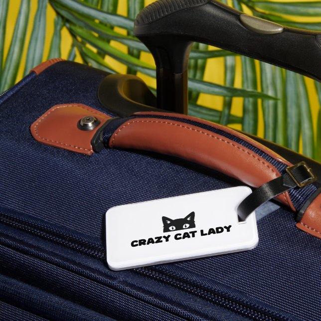 Crazy Cat Lady Luggage Tag (Back Insitu 1)