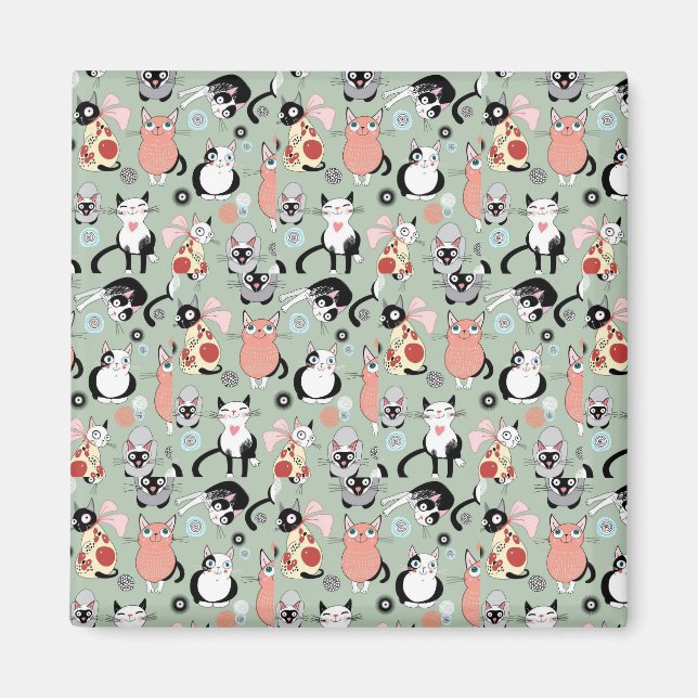 "Crazy Cat Lady" Magnet (Front)