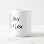 Crazy Cat Lady mug (Text on other side) (Front Left)