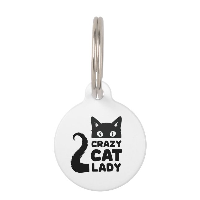 Crazy Cat Lady Name Tag (Front)