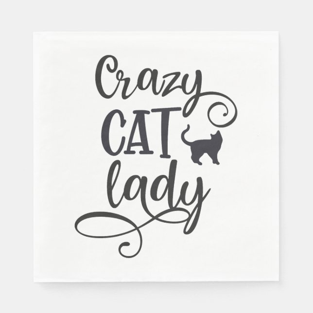 Crazy cat lady     napkin (Front)