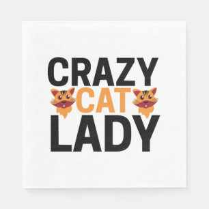 Crazy cat lady           napkin