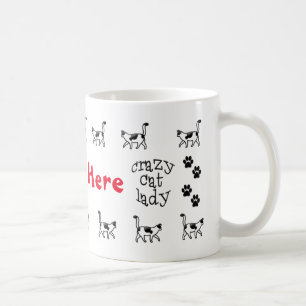 Crazy Cat Lady Personalised Mug Cup