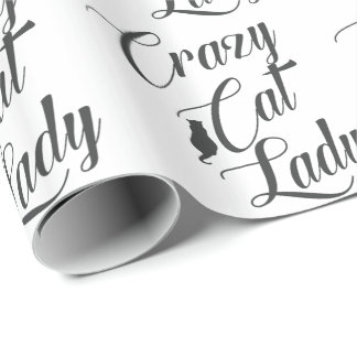 Crazy Cat Lady Pet Cat Lover Wrapping Paper