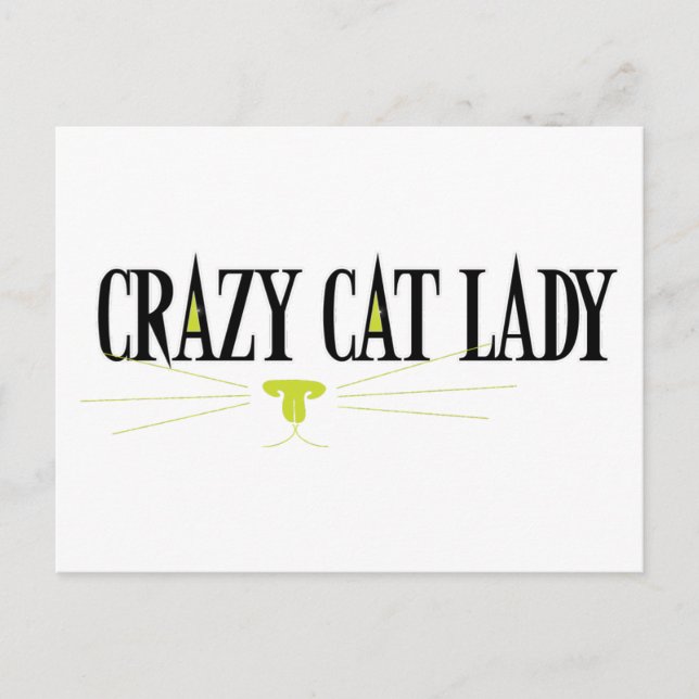 Crazy Cat Lady Postcard (Front)