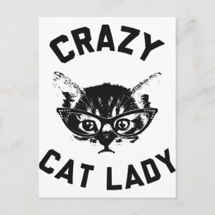 Crazy Cat Lady Postcard