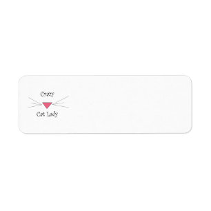 Crazy Cat Lady Return Address Label
