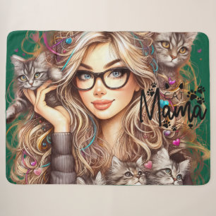Crazy Cat Lady  Sherpa Blanket
