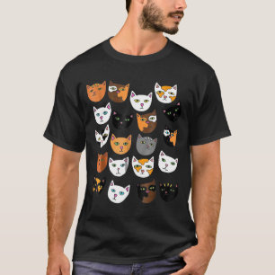 Crazy Cat Lady Shirt Cute Cat Pattern Caturday Tee