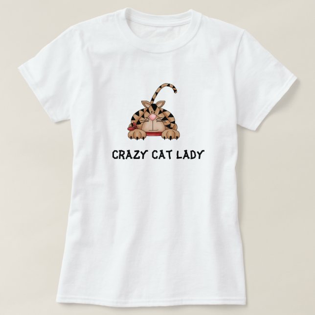 Crazy Cat Lady tee shirt (Design Front)