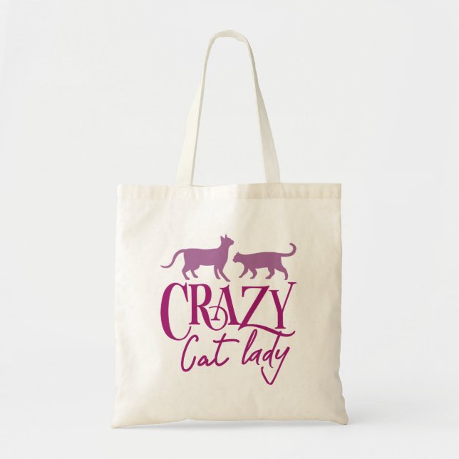 Crazy Cat Lady Tote Bag (Front)