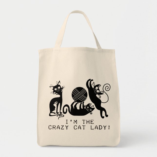 Crazy Cat Lady Tote Bag (Front)