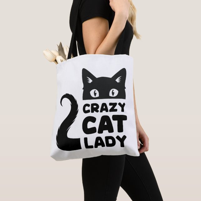 Crazy Cat Lady Tote Bag (Close Up)