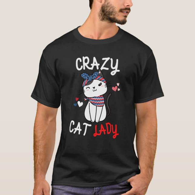 Crazy Cat Lady Women Animal Mother's Day T-Shirt (Front)