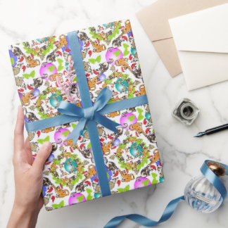 Crazy Catnip Christmas Wrapping Paper