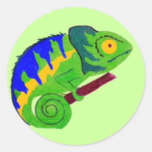 Crazy Chameleon Sticker