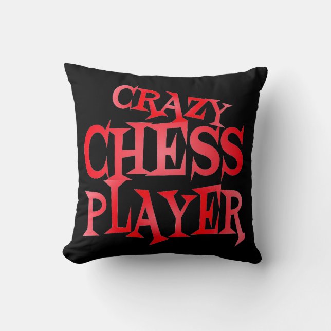 Crazy Chess Player in Red Cushion (Front)