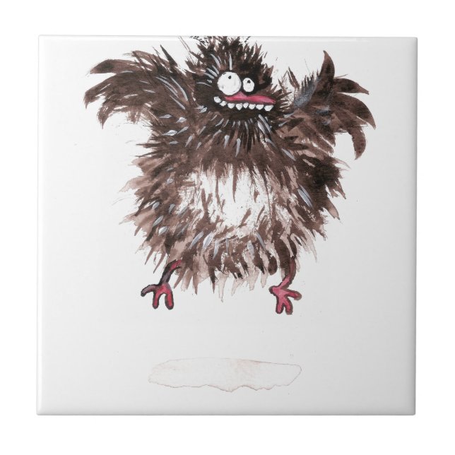 Crazy chicken ceramic tile (Front)