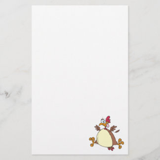 crazy chicken hen cartoon stationery