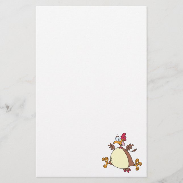 crazy chicken hen cartoon stationery (Front)