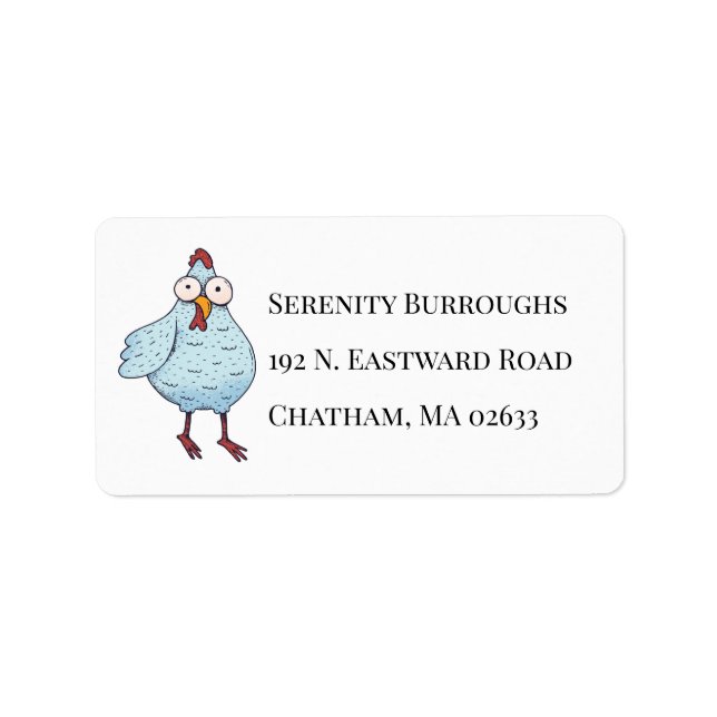 Crazy Chicken Lady Funny Hen Rooster Farm Life Label (Front)