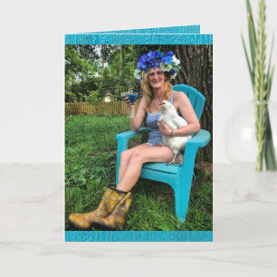 Crazy Chicken Lady - Happy Birthday Card