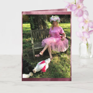 Crazy Chicken Lady PINK- Happy Birthday Card