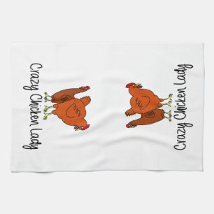 Crazy Chicken Lady Tea Towel