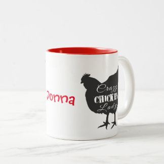 Crazy Chicken Lady Two-Tone Coffee Mug