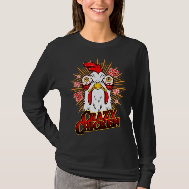 Crazy Chicken   T-Shirt (Front)