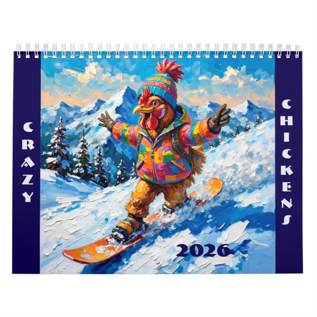 Crazy Chickens 2026 Calendar (Cover)