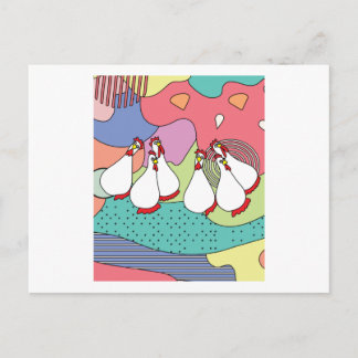Crazy Chickens Funny Chicken Postcard