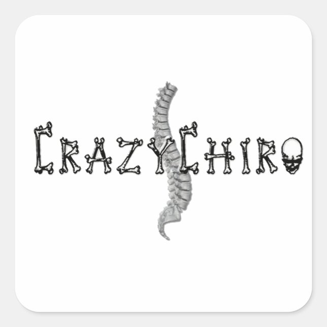 Crazy Chiro - Revolution in Chiropractic Square Sticker (Front)