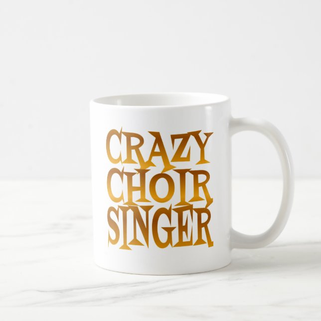 Crazy Choir Singer in Gold Coffee Mug (Right)