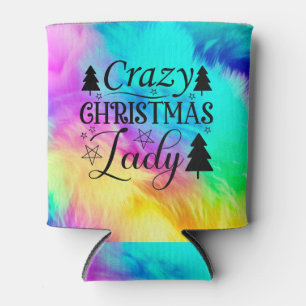 Crazy Christmas Lady-45322 Can Cooler