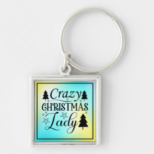 Crazy Christmas Lady-45322 Key Ring