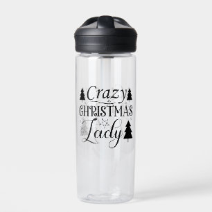 Crazy Christmas Lady-45322 Water Bottle