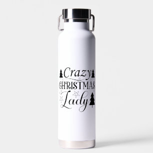 Crazy Christmas Lady-45322 Water Bottle