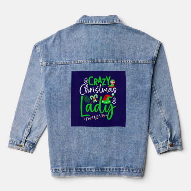 Crazy Christmas Lady-84653 Denim Jacket (Back)