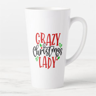 Crazy Christmas Lady-84654 Latte Mug
