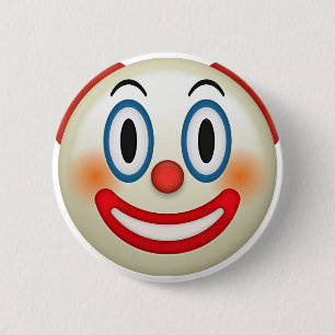 Crazy Clown Emoji 6 Cm Round Badge