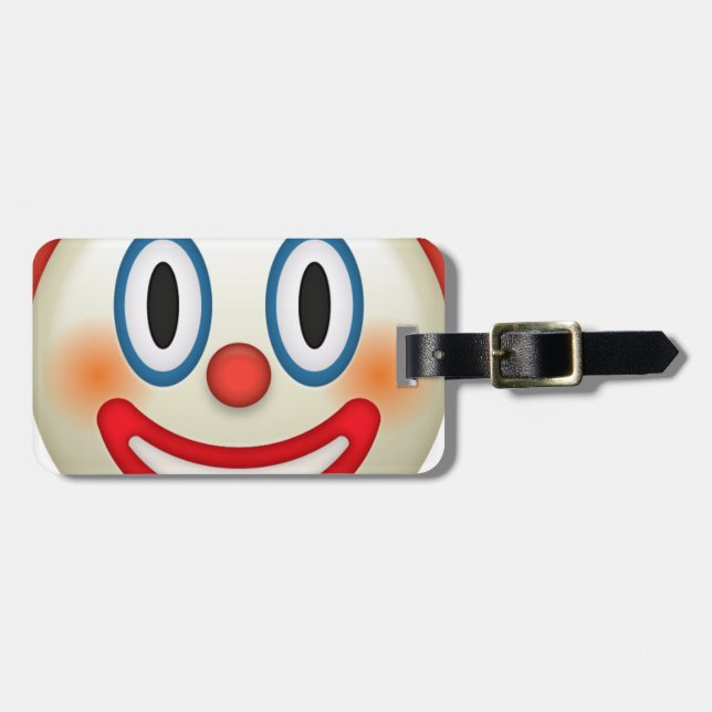 Crazy Clown Emoji Luggage Tag (Front Horizontal)