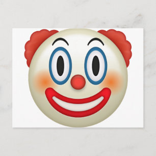 Crazy Clown Emoji Postcard