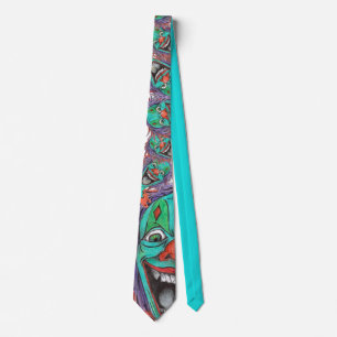 Crazy Clown w/Big Smile  on a Neck Tie