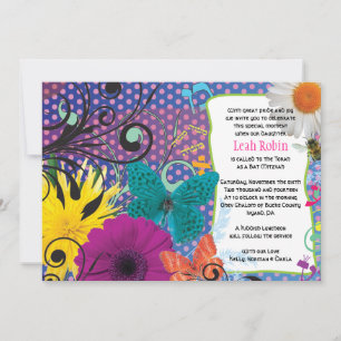 CRAZY COLLAGE Bat Mitzvah Invitation