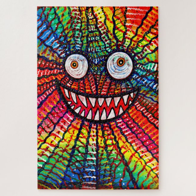 Crazy Colorful Monster Smile Jigsaw Puzzle (Vertical)