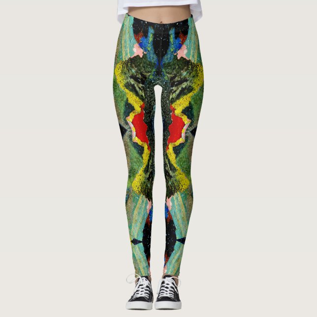 Crazy colourful leggings. leggings (Front)