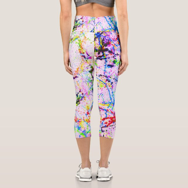 Crazy colours capri leggings (Back)