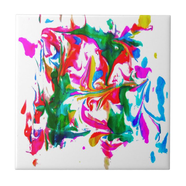 Crazy colours ceramic tile (Front)