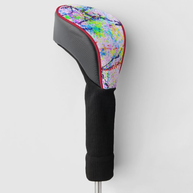 Crazy colours golf head cover (Angled)